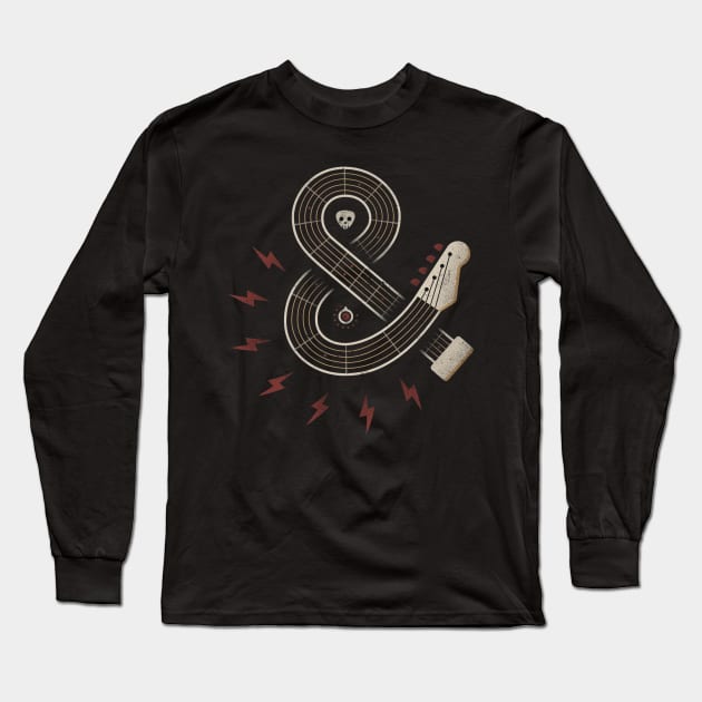 Ampersand rock guitar Long Sleeve T-Shirt by Wanderwolf10